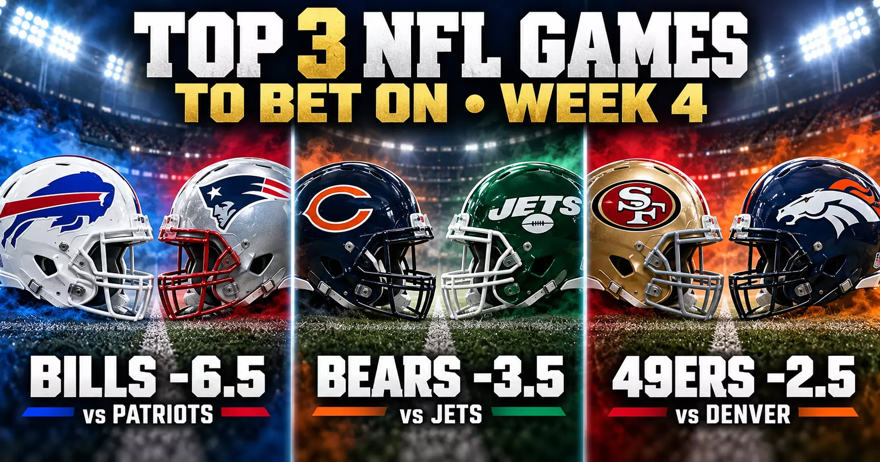Top 3 NFL Games to Bet on in Week 4: Bills, Bears and 49ers Lead the Picks