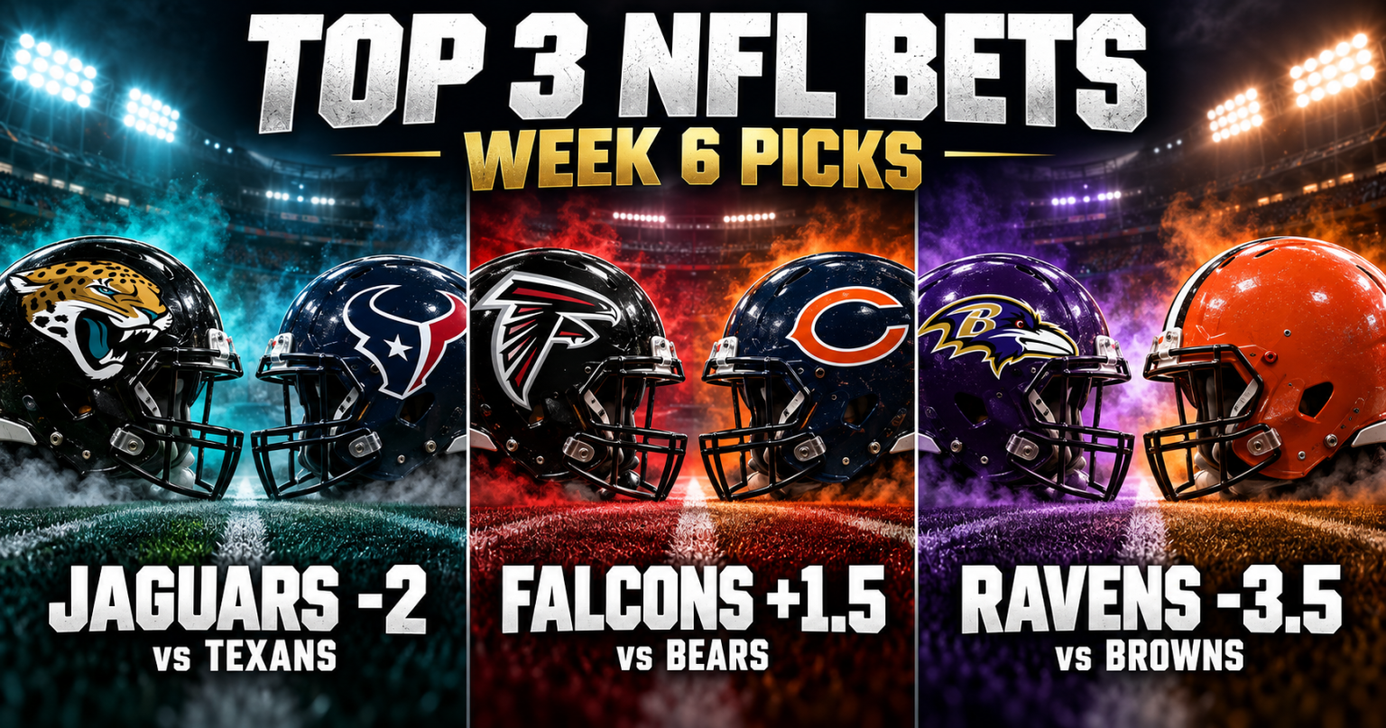 NFL Week 6 Top 3 Betting Picks