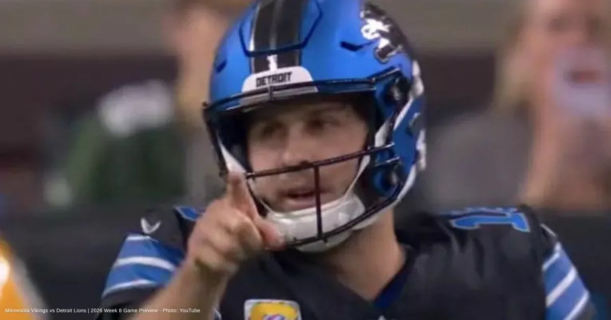 Vikings Vs Lions: Betting Picks and Odds for NFL Week 8 Matchup
